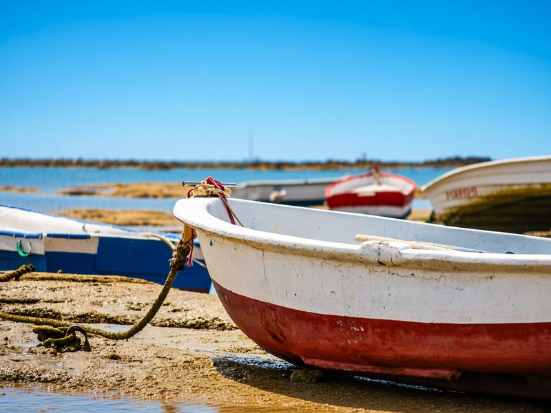 Barcas en la costa de Zahara